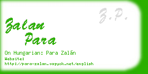 zalan para business card